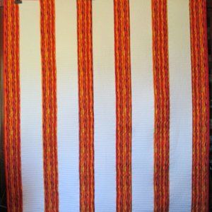 Modern Quilt Full Queen 80.5x88 White Oranges Black